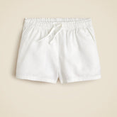 Girls' Soleil short in linen-cotton blend