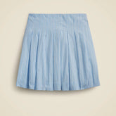 Girls' pleated skirt in cotton poplin with metallic threads
