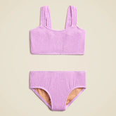 Girls' smocked two-piece swimsuit