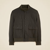 Flight jacket in linen-cotton blend