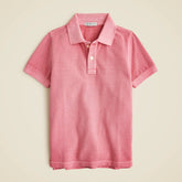 Kids' washed piqué polo shirt