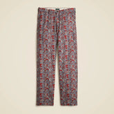 Classic-fit linen trouser in print
