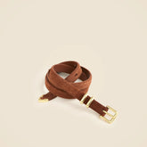 Thin suede belt