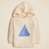 Limited-edition baby cashmere sailboat hooded sweater