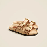 New Colbie wide-strap buckle sandals in faux raffia