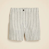 6" Harbor short in striped linen