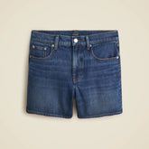 High-rise denim short
