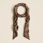 Long printed silk scarf