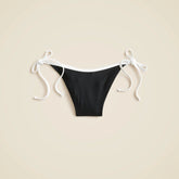 Contrast-trim string bikini bottom
