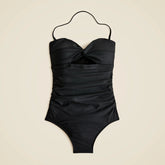 Gemma ruched bandeau cutout one-piece