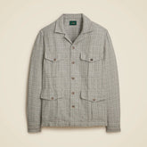 Linen-cotton blend twill shirt-jacket