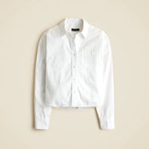 Étienne cropped button-up shirt in cotton poplin