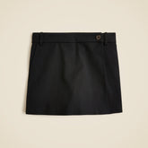 Wrap-front skort in bi-stretch cotton blend