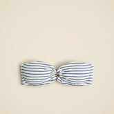 Bandeau scrunchie bikini top with O-ring
