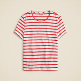 New relaxed linen T-shirt in stripe