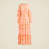 Tiered ruffle dress in chiffon
