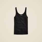 New fine rib scoopneck tank top
