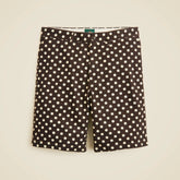 9" Relaxed chino short in polka dot