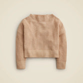 Ribbed funnelneck sweater in linen-cotton blend