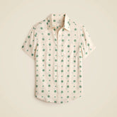 Short-sleeve TENCELâ„¢ lyocell shirt with point collar