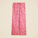 Cotton voile beach pant in raspberry print