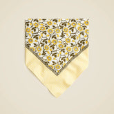Cotton voile bandana top in daffodil daze block print