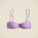 Balconette underwire bikini top in summer fields print