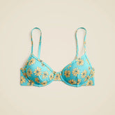 1993 underwire bikini top in retro daisy print