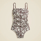 SZ Blockprintsâ„¢ X J.Crew Gemma ruched bandeau one-piece