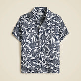 Kids' short-sleeve camp shirt in prints