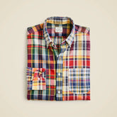Indian madras shirt in patchwork plaid