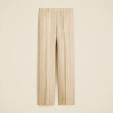 Wide-leg trouser in striped linen blend