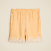 5" Stratus lace-trim short in textured satin