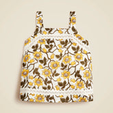 Girls' rickrack tank top in daffodil linen-cotton blend