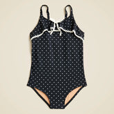 Girls' rickrack one-piece swimsuit