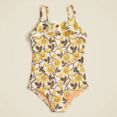 Girls' rickrack one-piece swimsuit