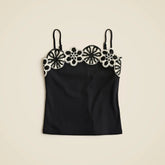 Vintage rib crochet-trim tank top