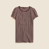 Pointelle short-sleeve T-shirt in stripe
