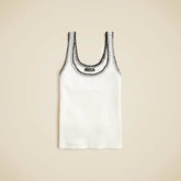 Vintage rib tank with contrast stitch
