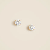 Gold vermeil cubic zirconia stud earrings
