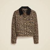 Short Barn Jacketâ„¢ in leopard cotton canvas