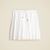 Pleated tie-waist mini skirt