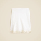 Petite Gwen lace-trim slip skirt in linen