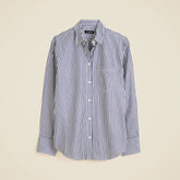Petite Garçon classic shirt in striped cotton poplin