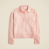 Cashmere pointelle sweater-polo