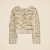 Pointelle boatneck sweater