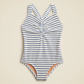 Girls' smocked one-piece swimsuit