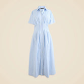Wren lace-trim shirt-dress in stripe