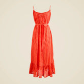 Oval eyelet midi dress