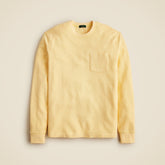 Long-sleeve macropiqué cotton T-shirt